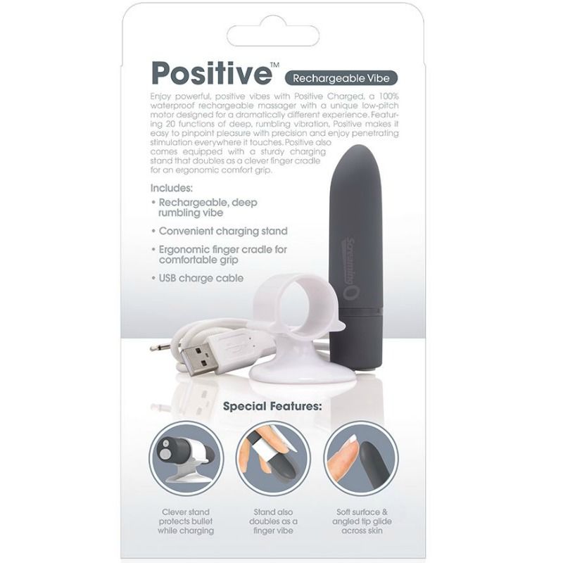 Screaming O Rechargeable Massage Positive Gray | Niks.fi verkkokauppa