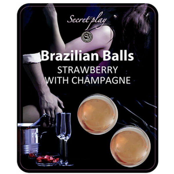 Secretplay Strawberry And Champagne Brazilian Balls Set | Niks.fi verkkokauppa