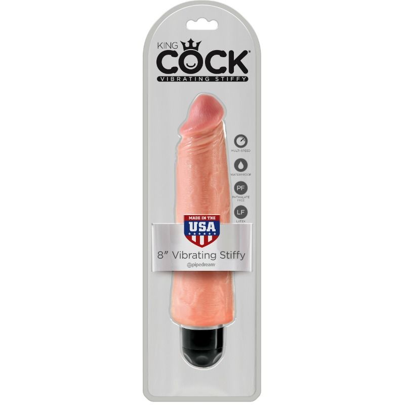 King Cock 20.3 Cm Vibrating Stiffy Flesh | Niks.fi verkkokauppa