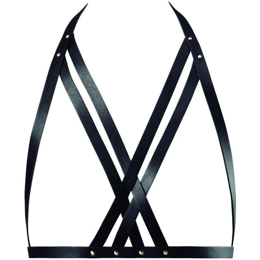 Bijoux Indiscrets Maze Halter Bra Harness Black | Niks.fi verkkokauppa