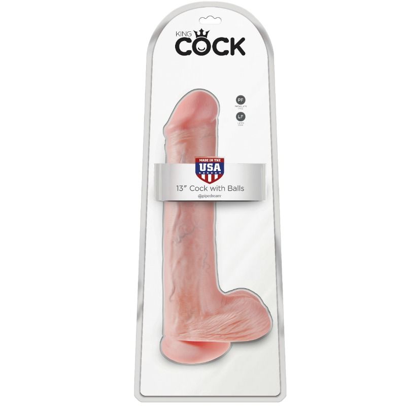 King Cock Dildo With Balls 33 Cm Flesh | Niks.fi verkkokauppa