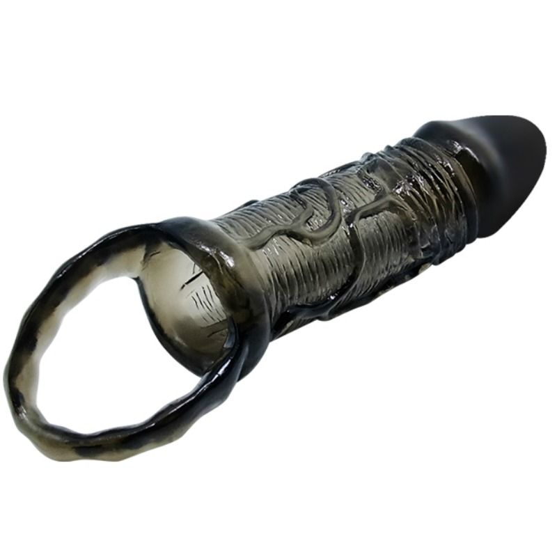 Baile Penis Extender Cover With Strap For Testicles Black 13.5 Cm | Niks.fi verkkokauppa