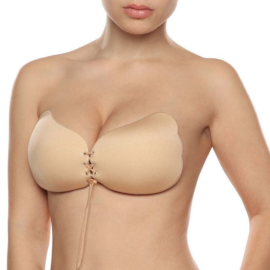 Bye-Bra Lace-It Enhancement Push-Up Beige Cup D | Niks.fi verkkokauppa
