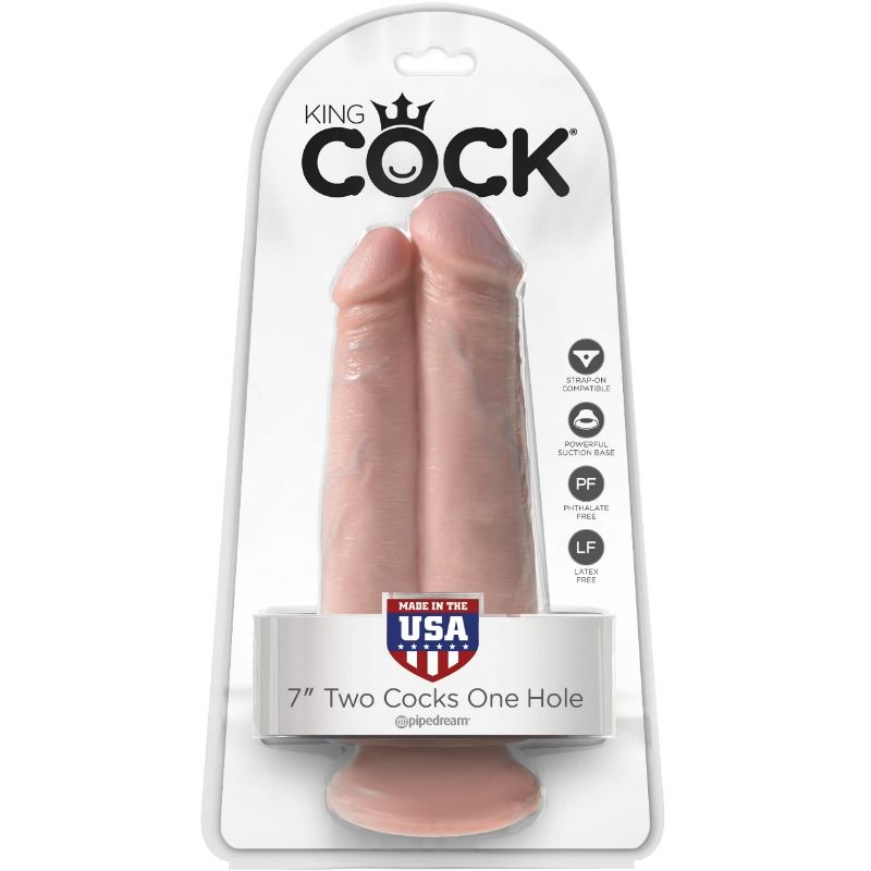 King Cocktwo Cocks One Hole 20.3 Cm | Niks.fi verkkokauppa