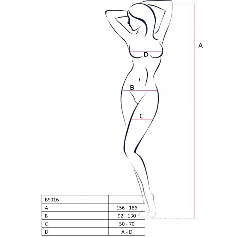 Passion Woman Bs016 White Bodystocking One Size | Niks.fi verkkokauppa