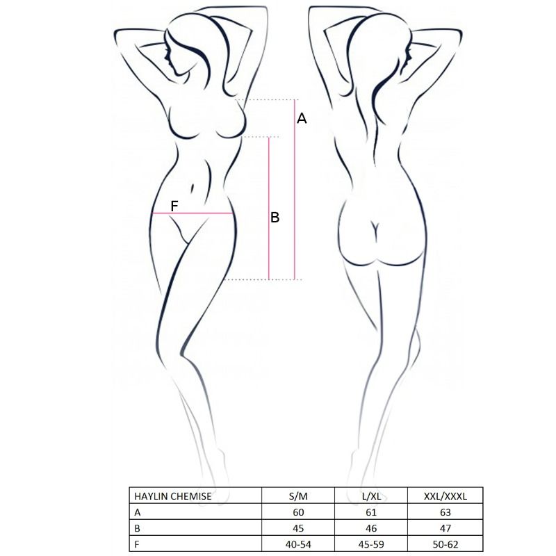 Passion Woman Haylin Chemise Black Size L/Xl | Niks.fi verkkokauppa