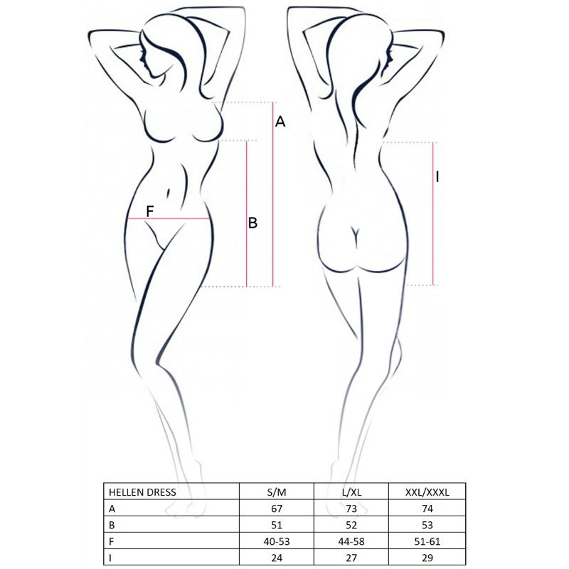 Passion Woman Hellen Dress And Thong Size L/Xl | Niks.fi verkkokauppa