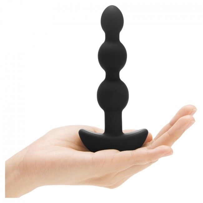 B-Vibe Triplet Anal Remote Control Beads Black | Niks.fi verkkokauppa