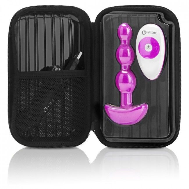 B-Vibe Triplet Anal Remote Control Beads Pink | Niks.fi verkkokauppa
