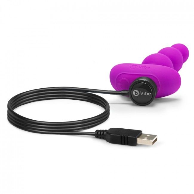 B-Vibe Triplet Anal Remote Control Beads Pink | Niks.fi verkkokauppa