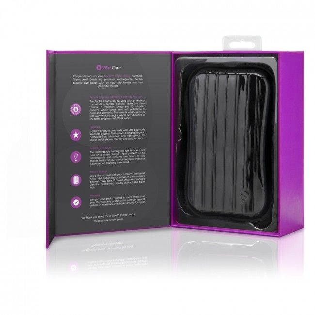 B-Vibe Triplet Anal Remote Control Beads Pink | Niks.fi verkkokauppa