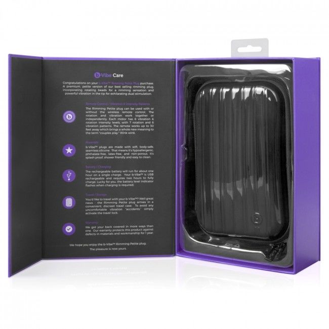 B-Vibe Rimming Remote Control Anal Plug Petite Lilac | Niks.fi verkkokauppa