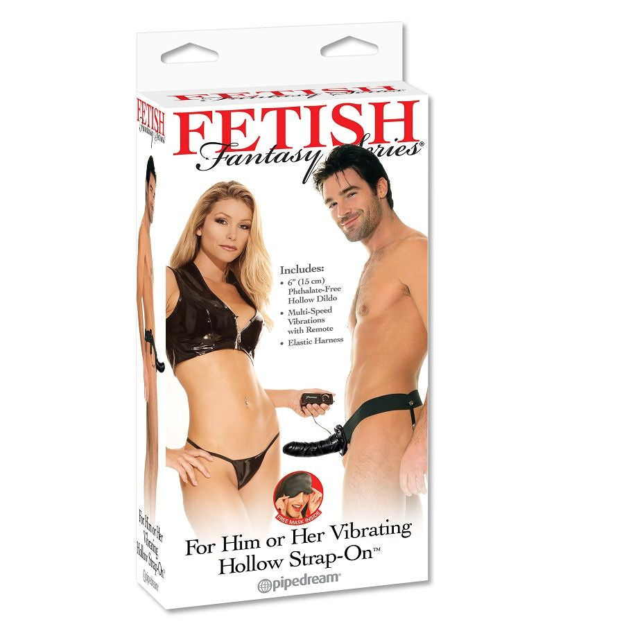 Fetish Fantasy Series Vibrating Hollow Strap-On For Her Or Him Black | Niks.fi verkkokauppa