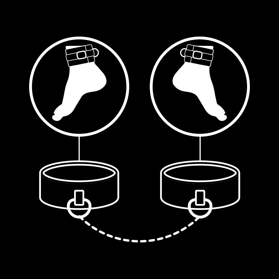Fetish Submissive Vegan Leather Ankle Cuffs With Noprene Lining | Niks.fi verkkokauppa