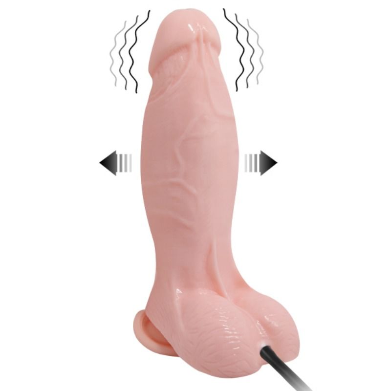 Baile Realistic Vibrating And Inflatable Dildo 18.8 Cm | Niks.fi verkkokauppa