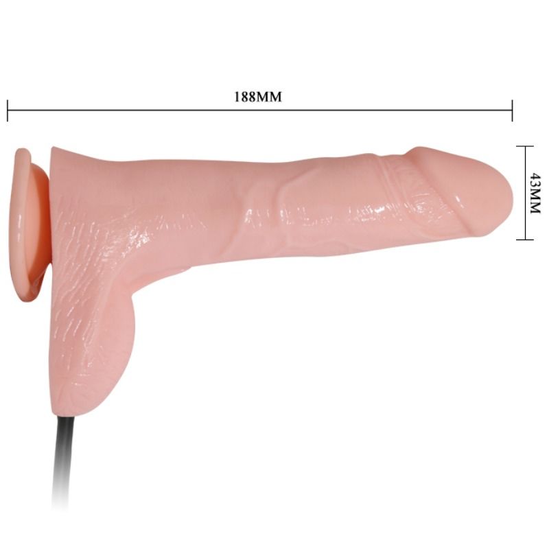 Baile Realistic Vibrating And Inflatable Dildo 18.8 Cm | Niks.fi verkkokauppa