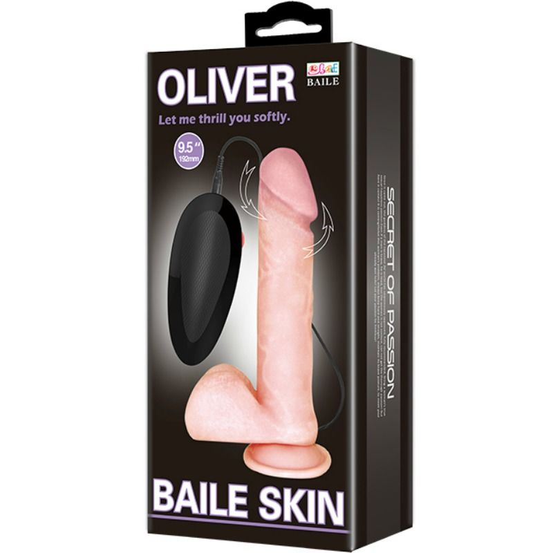 Baile Oliver Realistic Vibrator With Rotation Function | Niks.fi verkkokauppa