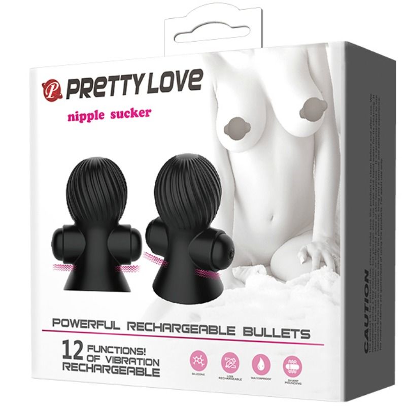 Pretty Love Nipple Stimulators 12 Vibration Modes | Niks.fi verkkokauppa
