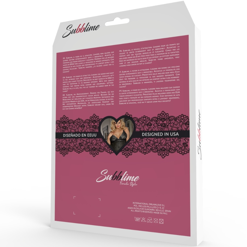 Subblime Queen Plus Teddy And Blindfold Black | Niks.fi verkkokauppa