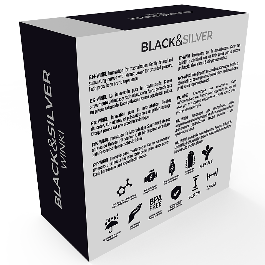 Black&Silver Winki Masturbator | Niks.fi verkkokauppa
