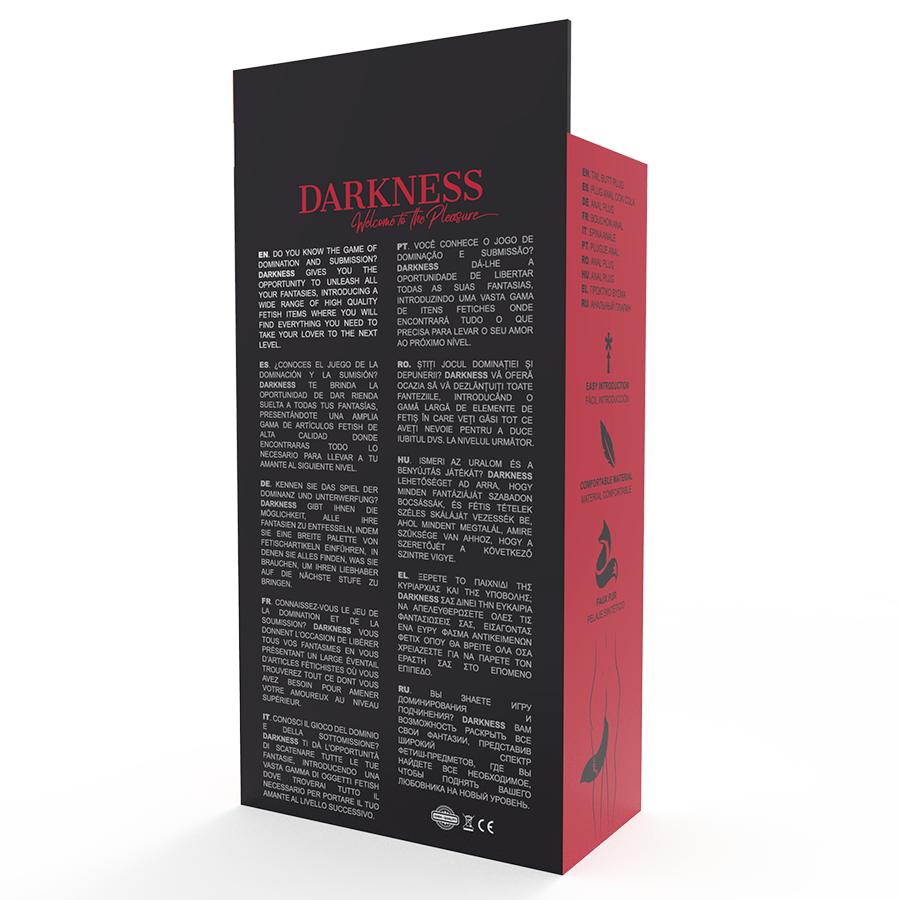 Darkness Silicone Anal Plug With White Tail | Niks.fi verkkokauppa