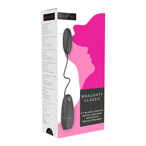 B Swish Bnaughty Classic Vibrating Bullet Black | Niks.fi verkkokauppa