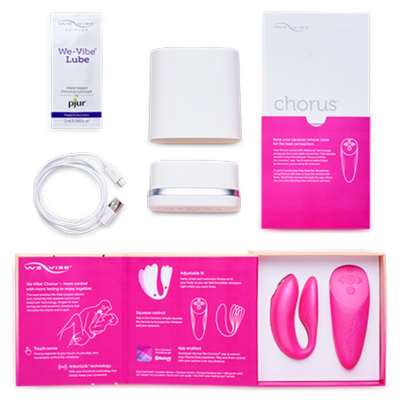 We-Vibe Chorus Vibrator For Couples With Squeeze Control Pink | Niks.fi verkkokauppa