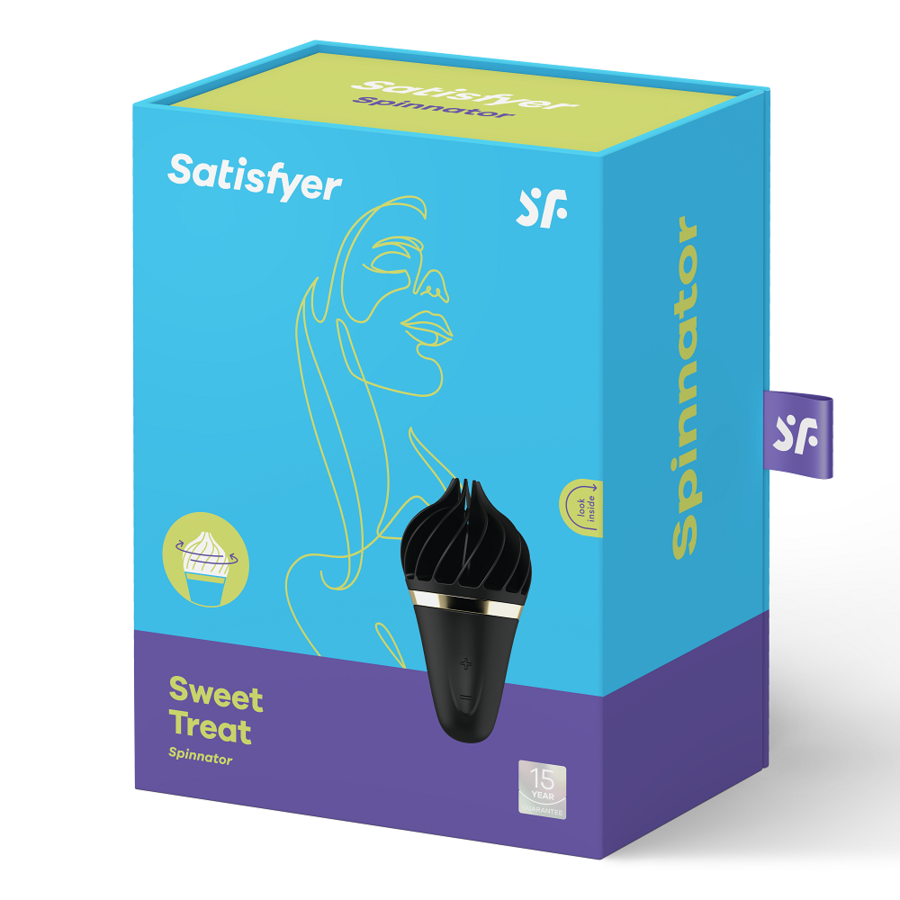 Satisfyer Sweet Treat Spinnator Black | Niks.fi verkkokauppa