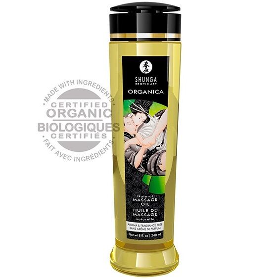 Shunga Natural Organic Massage Oil 240 Ml | Niks.fi verkkokauppa