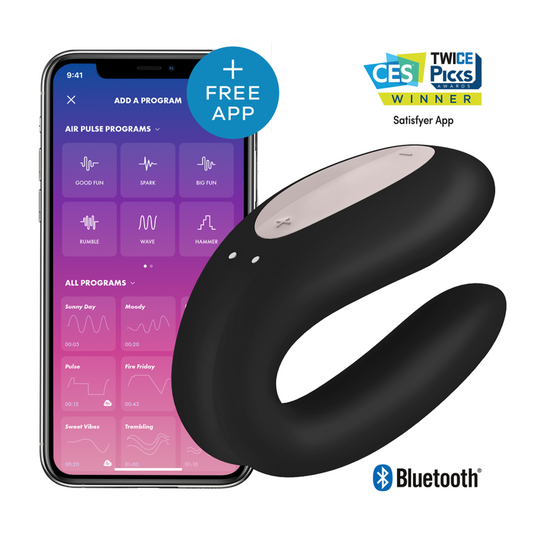 Satisfyer Double Joy Con App Black | Niks.fi verkkokauppa