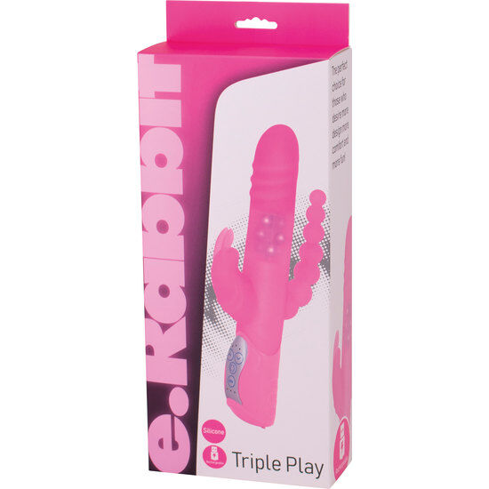 Seven Creations E Rabbit Triple Play Pink Triple Stimulation Vibrator | Niks.fi verkkokauppa