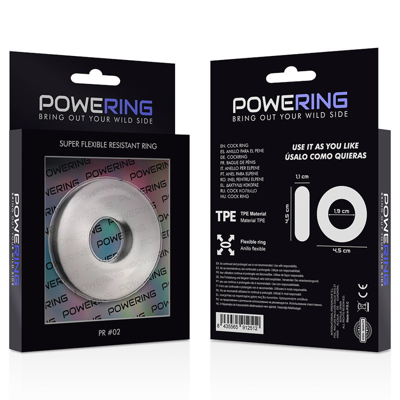 Powering Super Flexible And Resistant Penis Ring 4.5Cm Clear | Niks.fi verkkokauppa