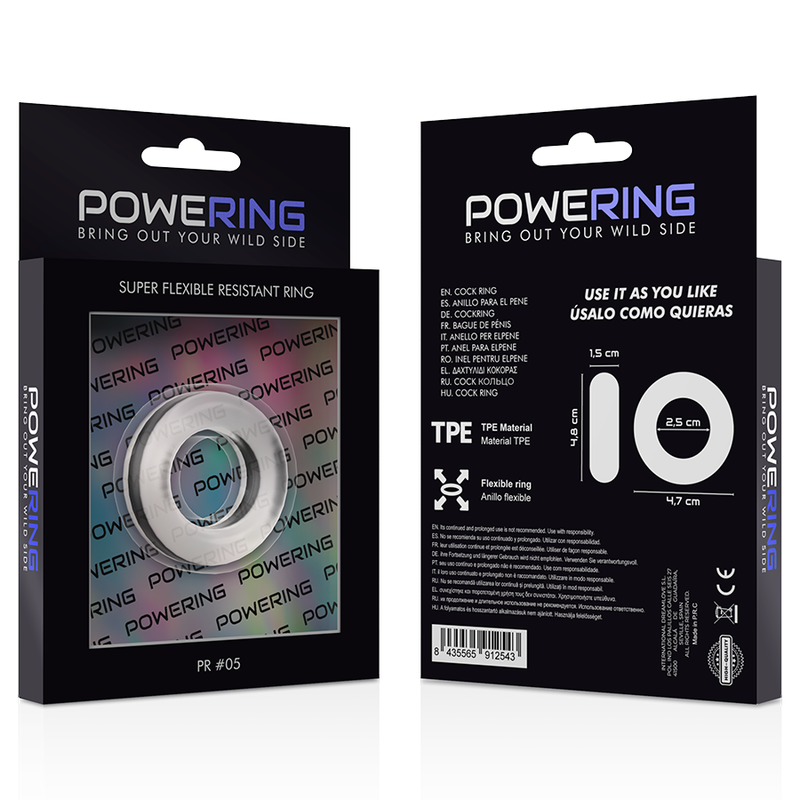Powering Super Flexible And Resistant Penis Ring 4.8Cm Pr05 Clear | Niks.fi verkkokauppa