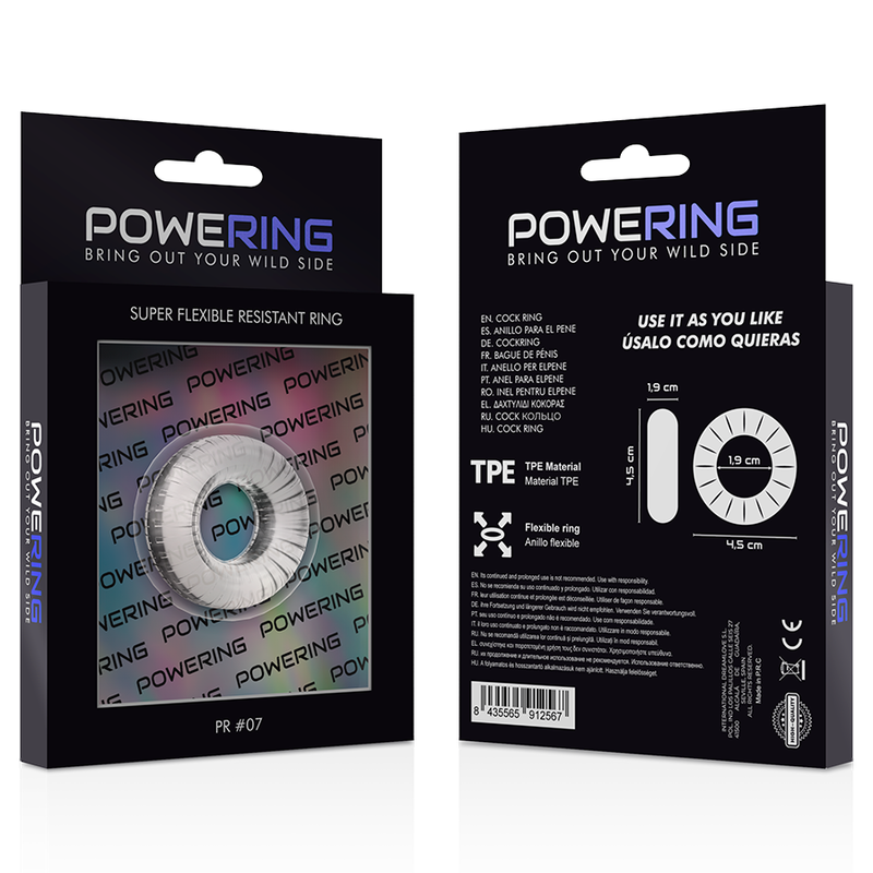 Powering Super Flexible And Resistant Penis Ring 4.5Cm Pr07 Clear | Niks.fi verkkokauppa