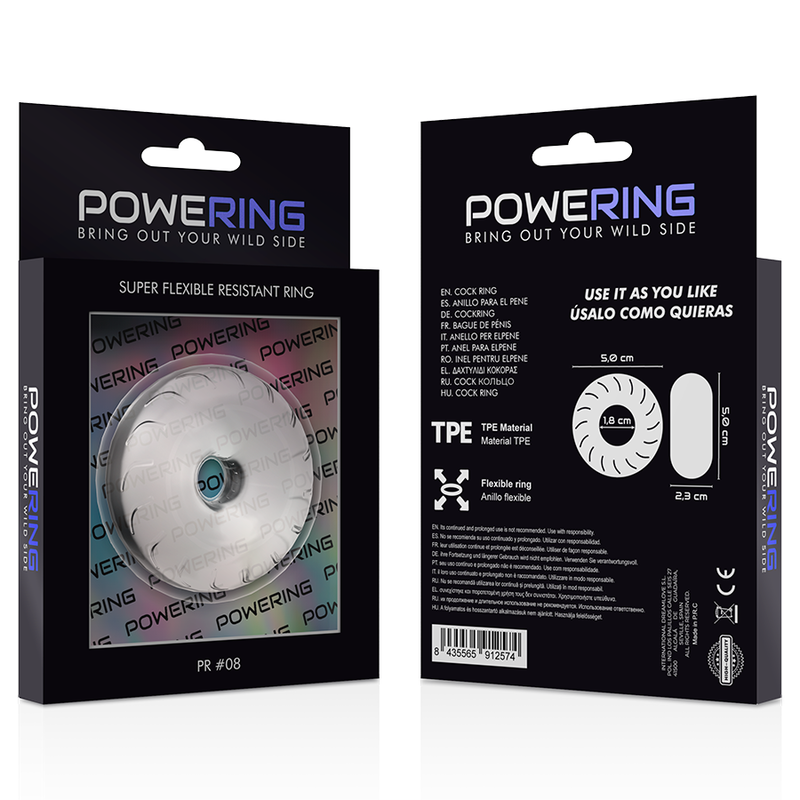 Powering Super Flexible And Resistant Penis Ring 5Cm Pr08 Clear | Niks.fi verkkokauppa