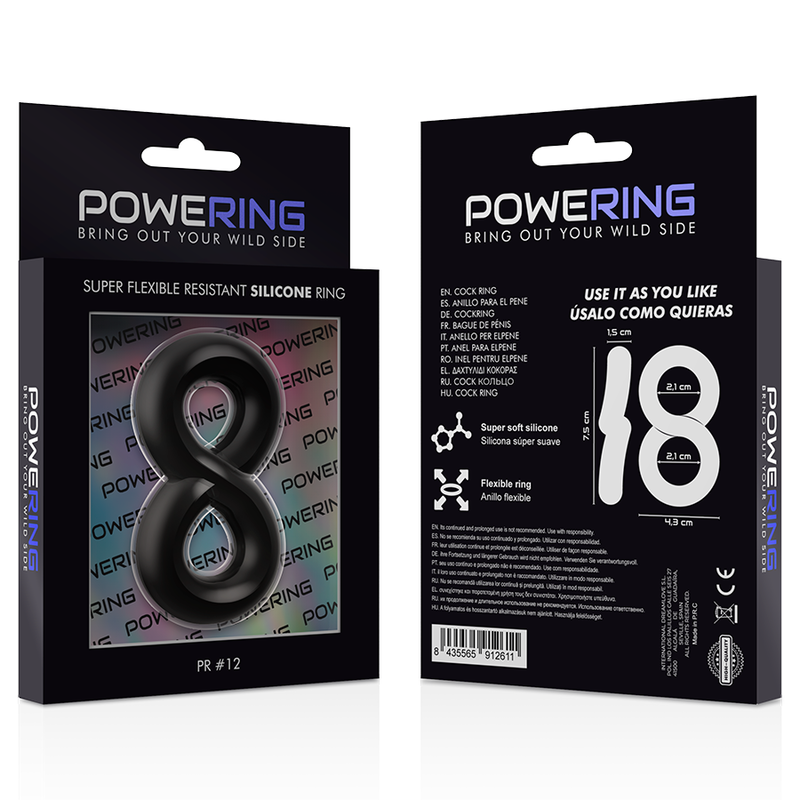 Powering Super Flexible And Resistant Penis And Testicle Ring Pr12 Black | Niks.fi verkkokauppa