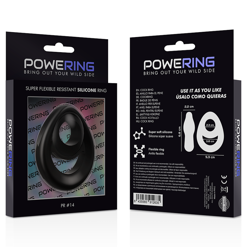 Powering Super Flexible And Resistant Penis And Testicle Ring Pr14 Black | Niks.fi verkkokauppa