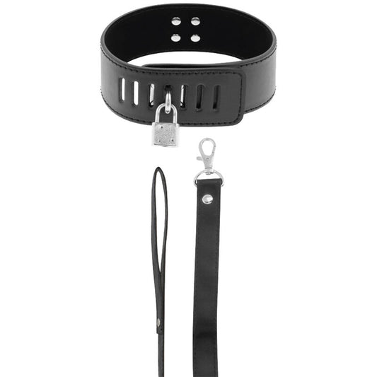 Darkness Bdsm Collar With Black Lock | Niks.fi verkkokauppa
