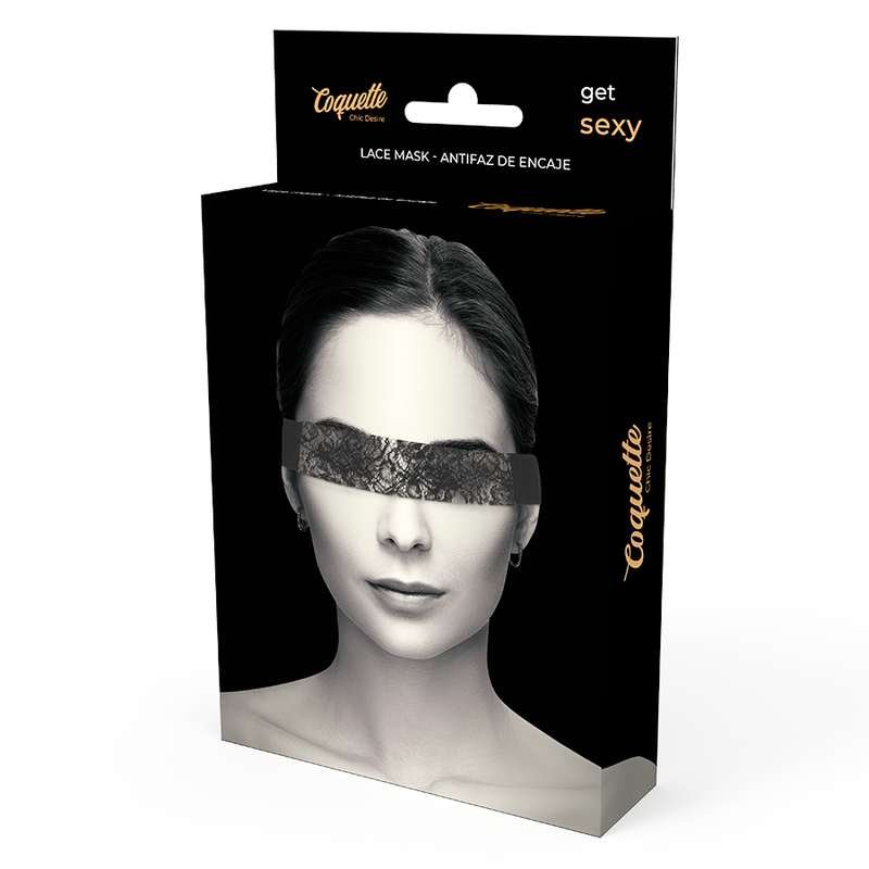 Coquette Chic Desire Black Lace Mask With Ribbon | Niks.fi verkkokauppa