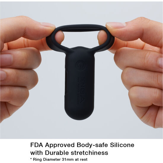 Tenga Svr Smart Black Vibrator Ring | Niks.fi verkkokauppa