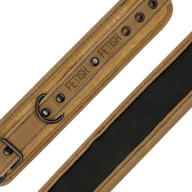 Fetish Submissive Origen Vegan Leather Handcuffs With Neoprene Lining | Niks.fi verkkokauppa