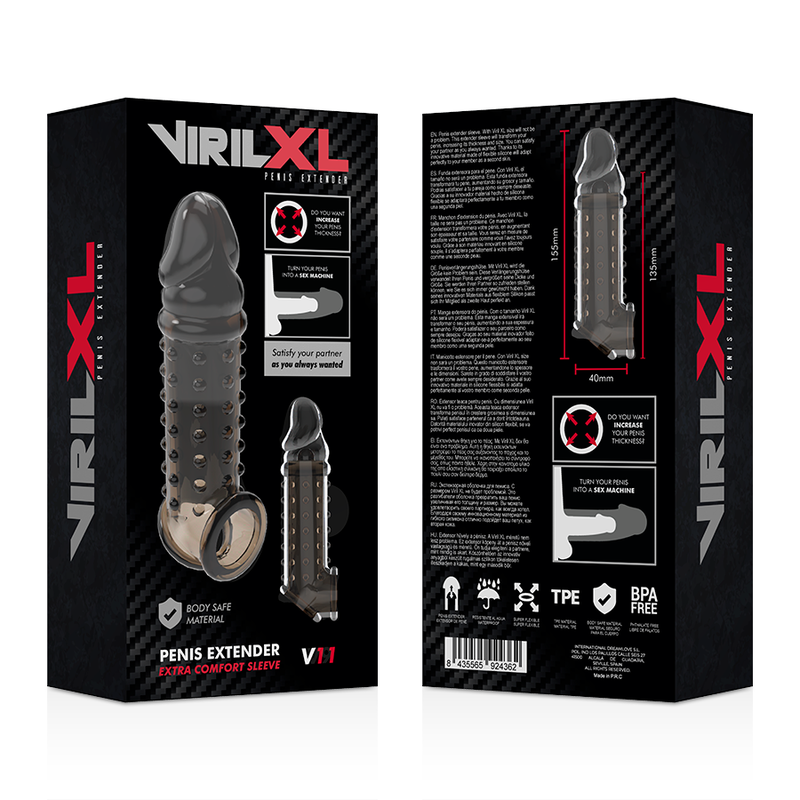 Virilxl Penis Extension And Sheath V11 Black | Niks.fi verkkokauppa