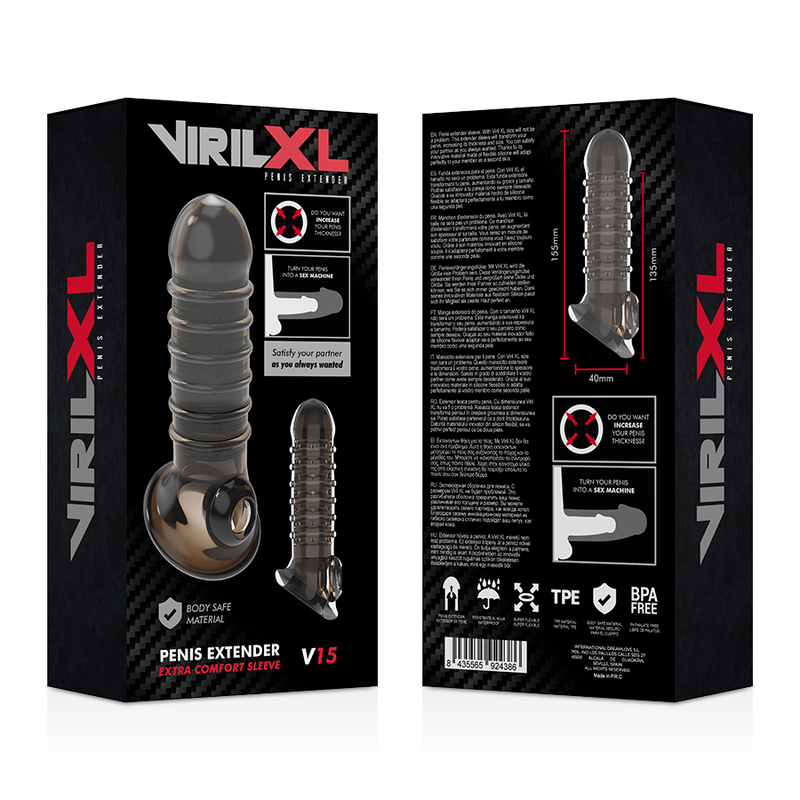 Virilxl Penis Extension And Sheath V15 Black | Niks.fi verkkokauppa