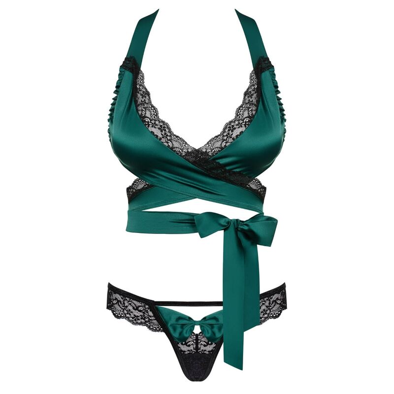 Obsessive Sensuelia Set Two Pieces Green L/Xl | Niks.fi verkkokauppa