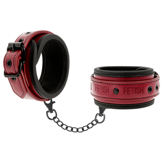 Fetish Submissive Dark Room Vegan Leather Handcuffs With Neoprene Lining | Niks.fi verkkokauppa