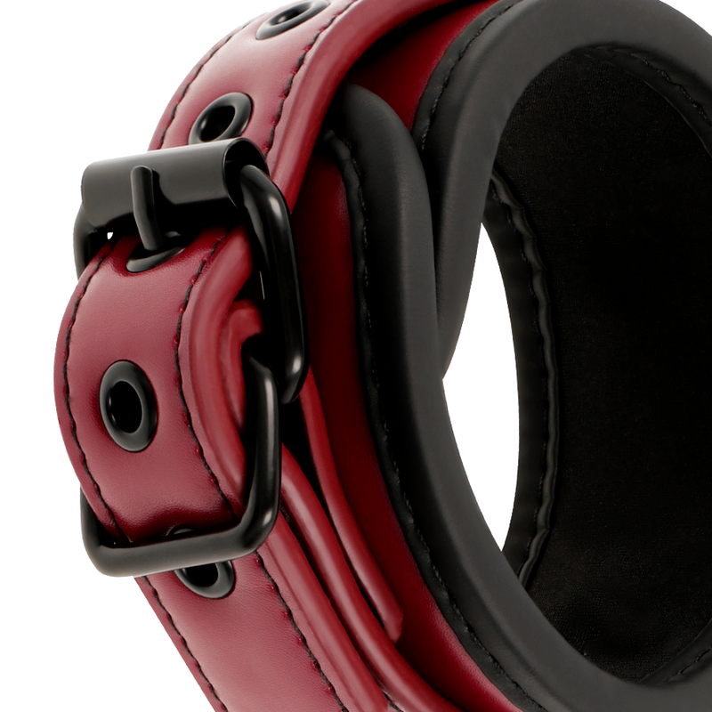 Fetish Submissive Dark Room Vegan Leather Ankle Handcuffs With Neoprene Lining | Niks.fi verkkokauppa