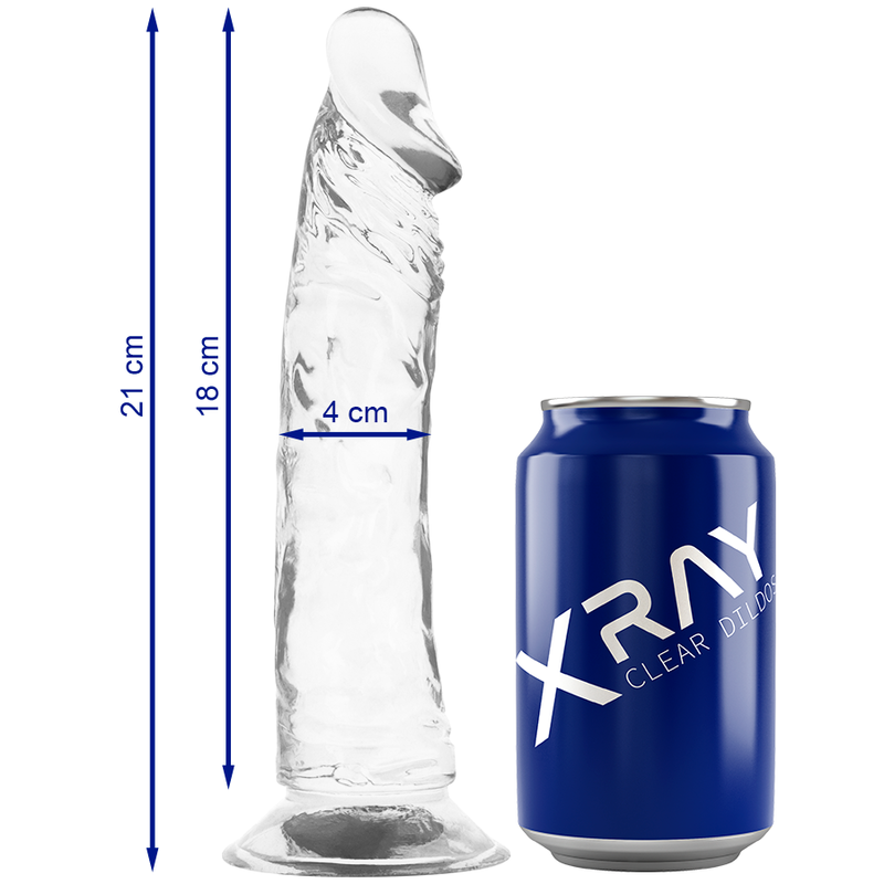 X Ray Harness + Clear Cock 21 Cm -O 4 Cm | Niks.fi verkkokauppa