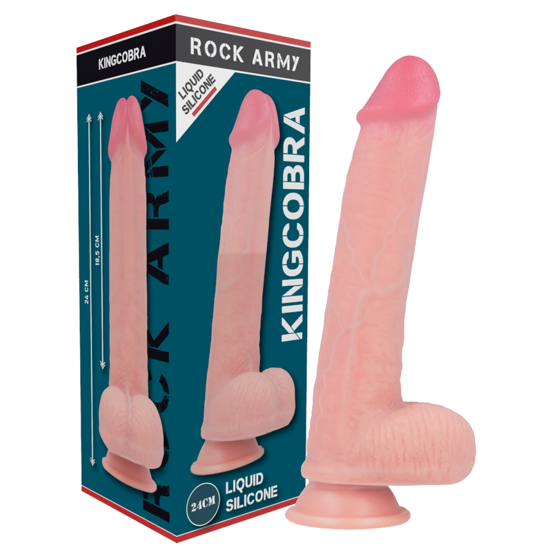 Rockarmyarn S + Liquid Silicone Dildo Premium Kingcobra 24 Cm -O4.77 Cm | Niks.fi verkkokauppa