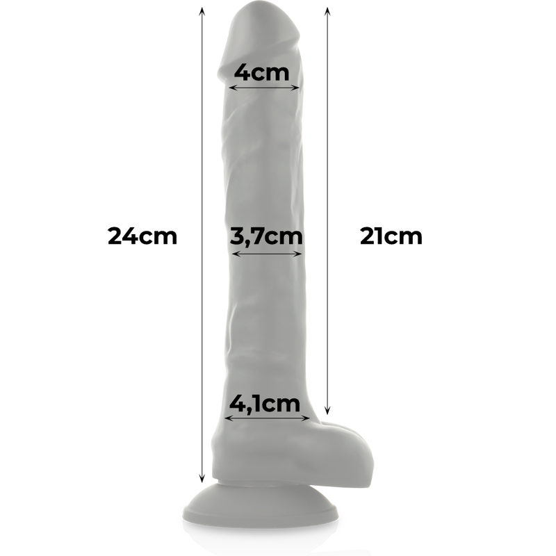 Cock Miller Harness + Silicone Density Articulable Cocksil Black 24 Cm | Niks.fi verkkokauppa