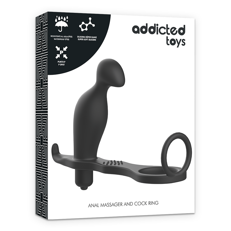 Addicted Toys Anal Plug With Black Silicone Ring 12 Cm | Niks.fi verkkokauppa